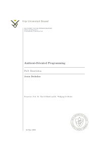 Ambient-Oriented Programming PhD Dissertation