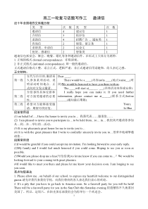 高三一轮复习话题写作三-邀请信