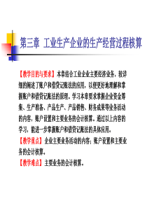 第三章 工业生产企业的生产经营过程核算