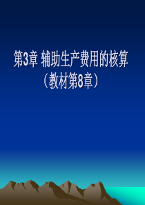 第三章重点部分辅助生产费用的核算