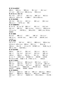 人教版七年级上册生字词