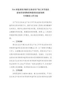 质监系统开展打击食品生产加工环节违法添加非食用物质和滥用食品添加