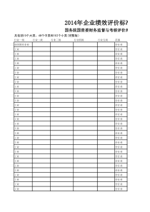 2014年企业绩效评价标准值(国务院国资委财务监督与考核评价局制定)