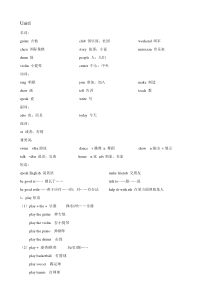 人教版七年级下册英语Unit1知识点