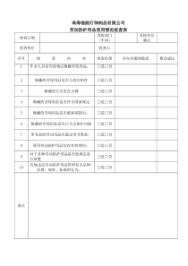 劳保用品使用情况检查表