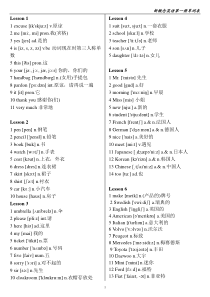 新概念英语第一册单词精美打印版