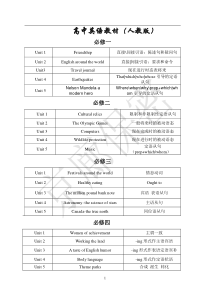 人教版高中英语知识点目录