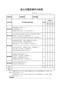 微型课评分标准