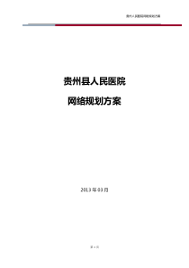 贵州xx县人民医院网络规划方案