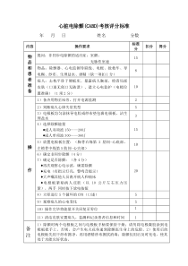 心脏电除颤考核评分标准