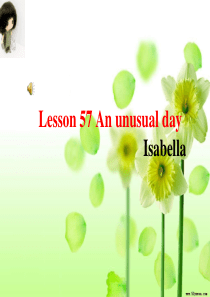 新概念一册Lesson-57-An-unusual-day