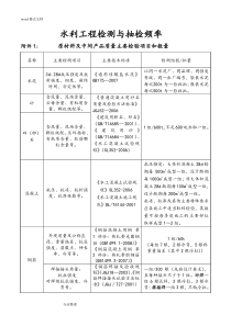 最全水利工程检测与抽检频率