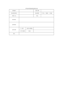 牙科诊所患者投诉登记表