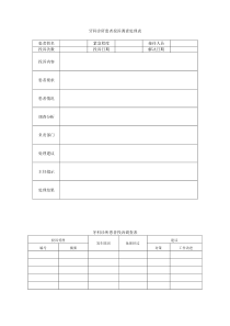 牙科诊所患者投诉调查处理表