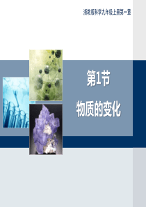 浙教版九年级上册科学1.1《物质的变化》优秀课件