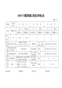 OPGW光缆紧线施工检查及评级记录(修改)