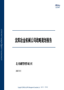 沈阳冶金机械公司战略规划报告-北大纵横