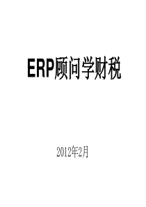 ERP顾问学财税