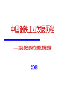 中国钢铁工业发展的历程和现状