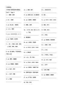 仁爱英语八年级下册单词测试练习