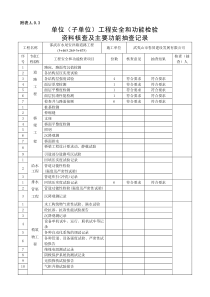 单位工程安全和使用功能检验资料