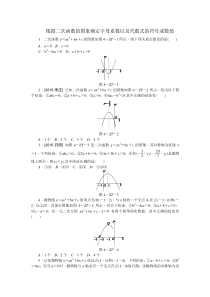 二次函数专题训练《根据二次函数的图象确定字母系数以及代数式的符号或数值》(有详解)