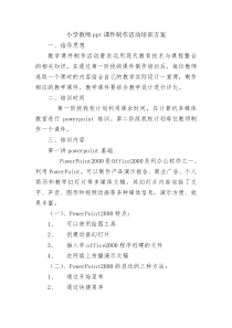 教师ppt课件制作活动培训方案