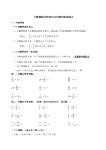 第四讲：分数乘除法的知识点总结和归纳练习