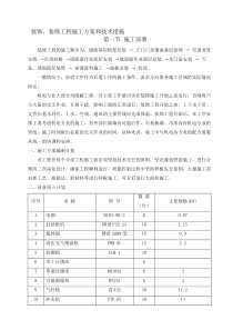 装饰装修工程施工方案和技术措施