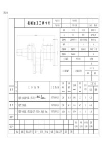 直列四缸曲轴的机械加工工序卡片