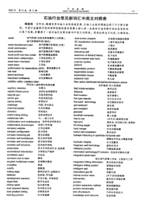 石油机械常用词汇中英文对照表(1)