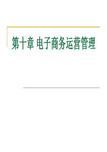 电子商务运营管理方案要点