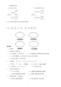 有理数分类练习题