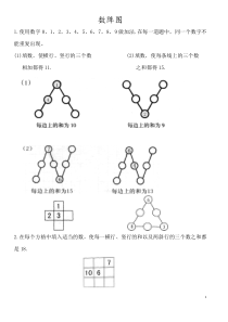 二年级奥数数阵图