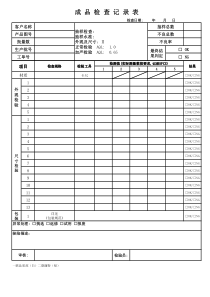 成品检验记录表