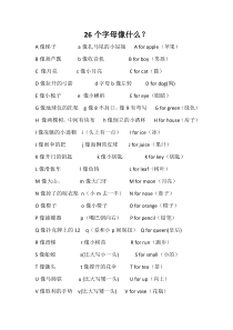 26个字母像什么