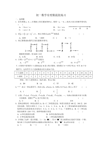 初一数学有理数提优练习