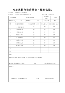 地基承载力检验报告