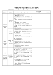 每季度消防安全自查情况记录表