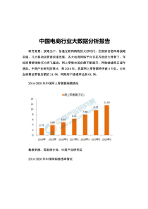 中国电商行业大数据分析报告