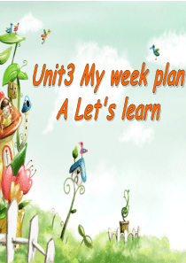 新版pep六年级上Unit3-My-weekend-plan-A-Let’s-learn课件