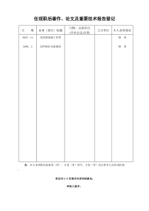 7任现职后著作、论文及重要技术报告登记