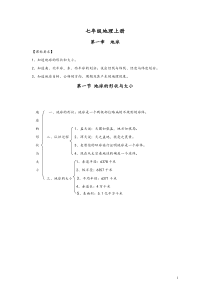 七年级上册地理知识结构图