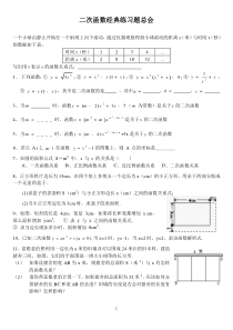 二次函数经典基础分类练习题(含答案)