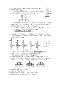 八年级下学期物理实验专题训练(沪科版)