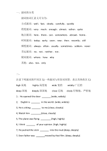 初中英语副词总结归纳大全