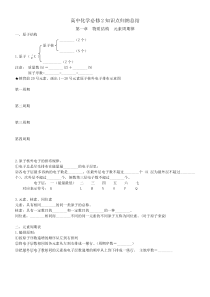 化学必修二-复习提纲(带填空-非常适合复习)