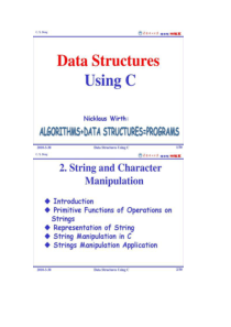 数据结构英文版课件Chapter2.StringandC.