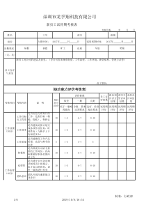 新员工试用期考核表