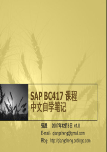 SAP_BC417_课程中文自学笔记